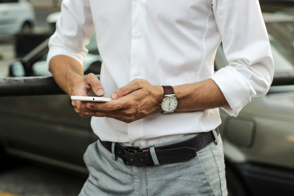 Customer confirming an online appointment booking from a phone